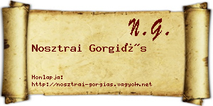 Nosztrai Gorgiás névjegykártya